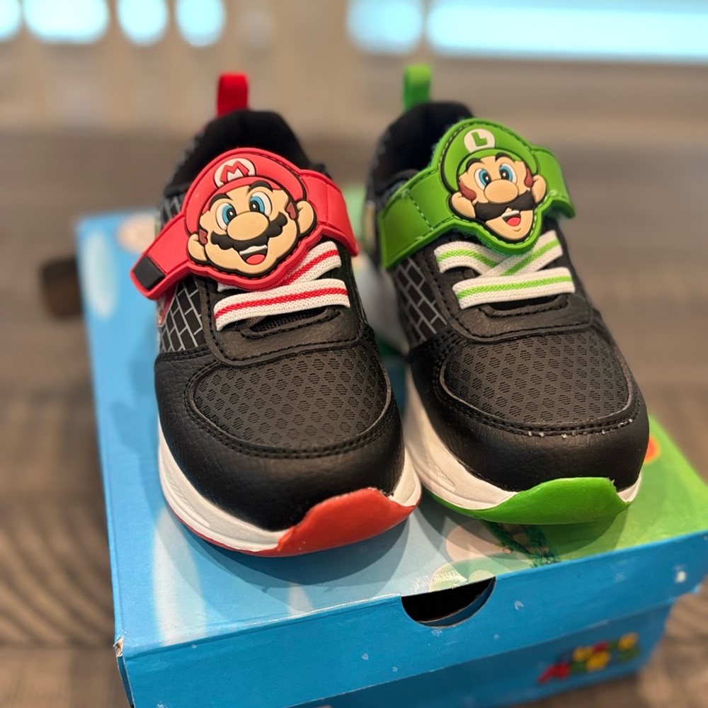Mario & Luigi Kids Sneakers - Black, Red, Green